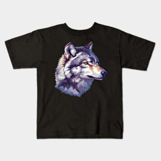 Pixel Wolf Kids T-Shirt